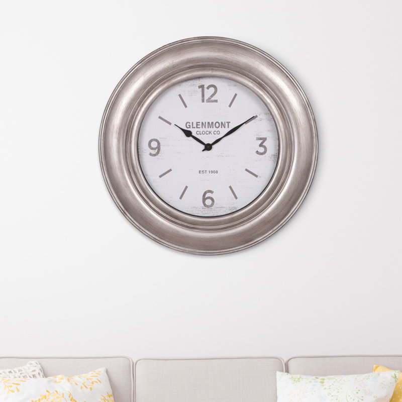 NielsenBainbridge Oversized Glenmont Wide Framed 30" Wall Clock Wayfair